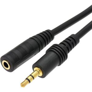 5m Audio Extension Cable 3.5mm Jack Male to Female AUX Cable 3.5mm, Black