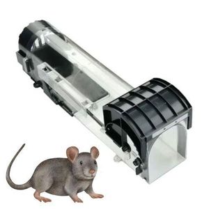 Effective Automatic Spring-Door Transparent Mouse Trap Safe Humane Live Rat Cage Vermin Home Kitchen Office Store Hospital