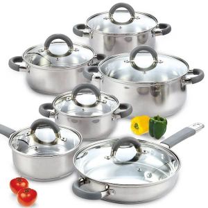 Bosch  12pcs Hot Selling German Life Stainless Steel Non Stick Cookware Set Pots and Pan