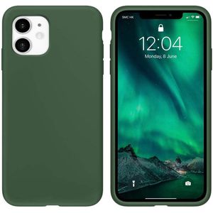 Soft Flexible Silicone Case for Apple iPhone 12, Shockproof Anti-Scratch Slim TPU Protective Back Cover (Teal Green)