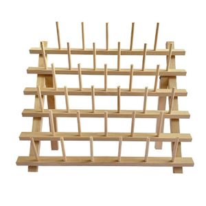 Wood Bobbin Spools 8-Reel Wooden Thread Stand Holder Sewing Embroidery  Storage Organizer Rack Knitting Needlework