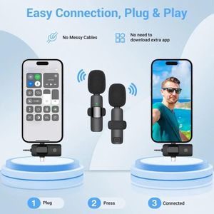 Universal Lavalier Wireless Mic – 3 In 1 Clip-On Microphone Kit For All Smart Devices