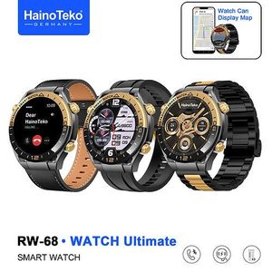 HainoTeko RW-68 Watch Ultimate – AMOLED Smartwatch with BT Call, 3 Strap Kit & All-Day Health Monitoring