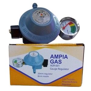 Ampia 13kg Gas Regulator with Gauge & Safety Childlock