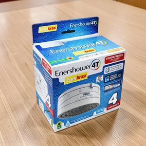 Enerbras Enershower 4T 1 Year Warranty, High Performance, Energy Saving, Hard and Soft Water Instant Water Heater Shower Head For Borehole Hard Salty & Soft Normal Fresh Water 