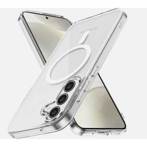 Samsung  Galaxy S25 Plus Transparent Magsafe Cover With Electroplated Edges , Unique And Stylish Military Shockproof Phone Case Protective Cover