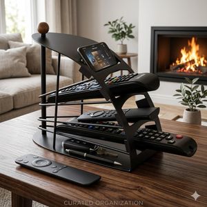 Back metallic remote organizer 4 sections