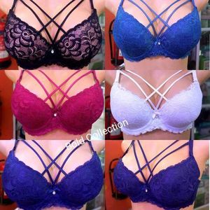 Binnys HOTTEST Twin XStrappy Lace Push Up Padded Bras CupB