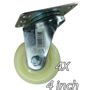 4 INCH Furniture Casters Wheels Rubber Swivel Roller Wheels For Platform Trolley Chair Household