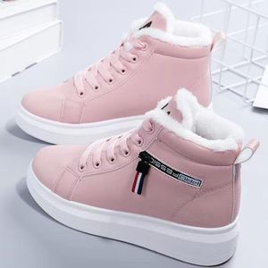 Women Lightweight Ankle Sneaker Boots – Warm Plush Travel Shoes (PU Leather Outdoor Boots)