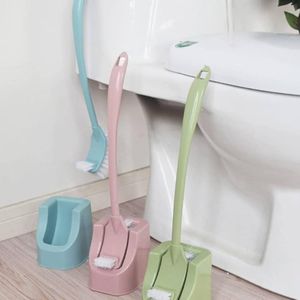 Double sided toilet brush with matching stand