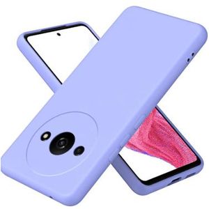 Soft Silicone Back Cover for Xiaomi Redmi A3 - Light Blue, anti-fingerprint, anti-scratch, durable silicone case