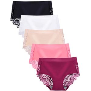 4PACK LACE PANTIES SEAMLESS  LADIES  UNDERWEAR BRIEF NYLON SILK PANTIES