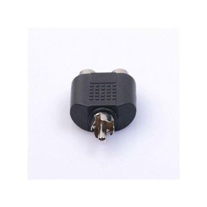 RCA 1 Male Jack To 2 Female Connector Y Splitter.