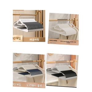 10-Piece Seamless Velvet Clothes Hangers – Non-Slip ABS Wardrobe Organizers