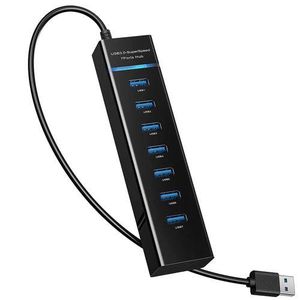 USB Hub 3.0 for PC, USB Hub for Laptop, 7 Multi USB Port Hub, 30cm Long Cable for Laptop, PC, MacBook, Mac Pro, Mac Mini, Surface Pro