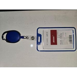 PAPPER VALLEY Rubberized Vertical ID Card Holder with Oval Retractable ID Badge Holder (Pack of 5pcs.)