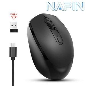 NAPIN 2.4G Wireless Dual-mode Bluetooth Mouse Wireless Rechargeable Mouse