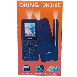 Oking OK310E 1.77" Wireless FM, Bright Touch, 1000mAh, Tri SIM, 2G - Blue
