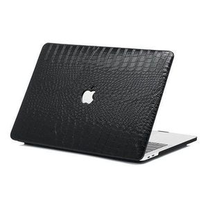 Apple Crocodile Leather Shell MacBook Case Cover For Macbook Pro 13 A1706 A1708 A1989 A2159 A2251 A2289 A2338 - Black