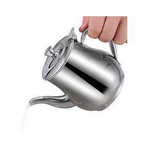  Stainless Steel Tea & Coffee Pot, Gooseneck Spout Beverage Server for Home and Office Use