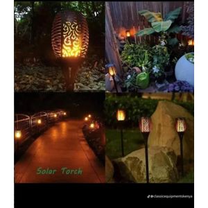  laxed solar flame garden light