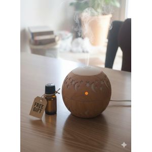 Ultrasonic Aromatherapy USB Humidifier Essential Oil Diffuser With LED Light  + Free Gift Essential oil 10ML
