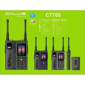 CALUS c7700, quad sim(4 sim cards), bright torch/ table lamp, 10000mah powerbank/ battery, wireless fm