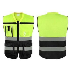 Multi Color Unisex Reflector Vest-Green