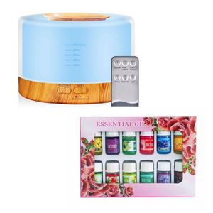700ML Remote Control Ultrasonic Oil Diffuser Air Humidifier Aroma Mist Maker plus free 12pcs essential oil