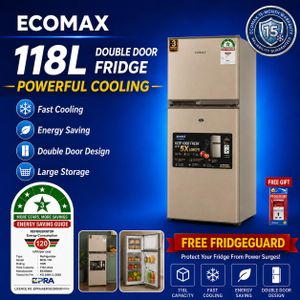 Ecomax 118L Double Door Fridge