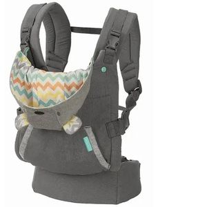 Infantino Flip Advanced 4-in-1 Baby Carrier – Ergonomic Adjustable Front & Back Carrier for Newborns & Toddlers, Soft, Breathable & Comfortable