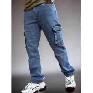 Blue Baggy cargo jeans