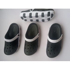 Colorful crocs excellent black