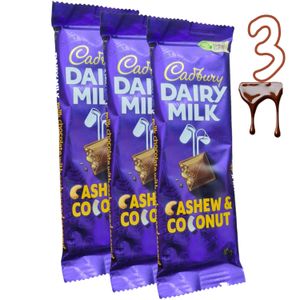 Cadbury 3X Dairy Milk Cashew & Coconut Chocolates