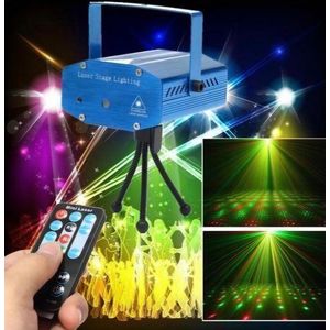  Mini LED Laser Stage Light Projector (DJ Party Light with Remote)