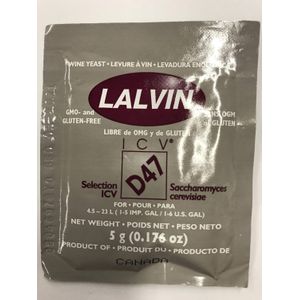 Lalvin 1-Craft A Brew - ICV-D47 Wine Yeast - Dry Wine Yeast - For Full-Bodied, Complex White Wines & Meads - Ingredients for Home Fermenting - Wine Making Supplies -
