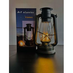 Big Vintage Solar Lantern – Rechargeable Outdoor & Indoor Decorative Light