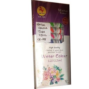 CHETAK 12 X 12ml Water Colour Tubes 12 Colours nk