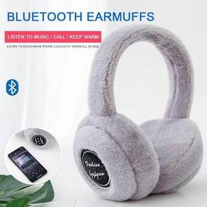 Earmuffs for Winter Wireless Bluetooth Headset with Microphone, Music Stereo Headphones, Fleece Ear Warmer Headband 
