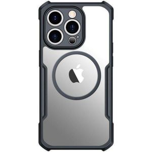 iPhone 14 ProMax Transparent Xundo Airbag Shockproof + Dual Layer TPU + PC Hybrid Magsafe Premium Case, Protective Phone Cover with Drop Protection and Wireless Charging Support