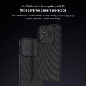 Nilkin CamShield Pro Cover Case for Samsung Galaxy A24, Shockproof Anti-Scratch Protective Case with Sliding Camera Cover, Soft TPU + Hard PC Hybrid Back – Black