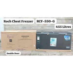 Roch  455Litres Double Door Large Capacity Chest Freezer, Frost Retain Technology 5 YEAR WARRANT ON COMPRESSOR ( PLUS FREE GIFT)