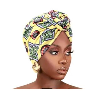 Gen Elegant Women’s Turban Headwrap (Yellow)– Soft Stretch, Stylish & Comfortable