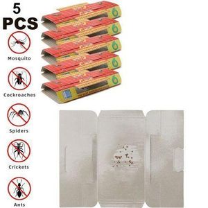 Expert 5PCS Cockroach Trap W/Bait Roach Traps Indoor Home Glue Sticky Bait Catcher