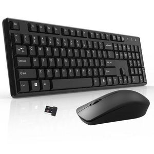 Keyboard & Mouse Combo - 2.4GHz, USB, Black, Lightweight