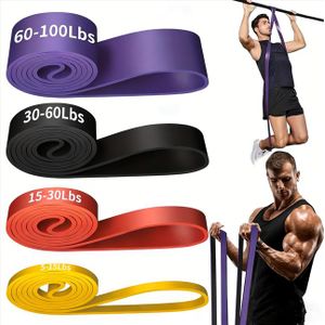KnMn 4pcs Resistance Bands Set Exercise and Pull Up Assist Bands