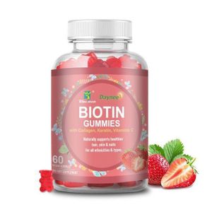 Biotin Gummies, with Collagen, Keratin, Vitamins C