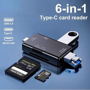 1 USB 2.0 Type C Card Reader -Computer Accessories -Black