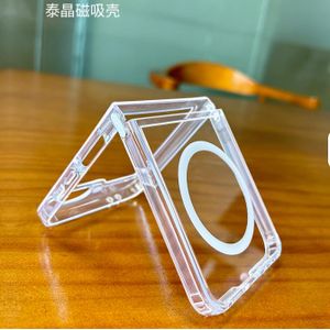 Samsung Galaxy Z Flip 6 Luxury Clear, Transparent with Wireless Charging Compatibility High Protection Firm Grip Phone Case/ Back cover